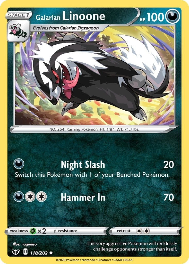 Galarian Linoone (118/202) (SWSH01: Sword & Shield Base Set)