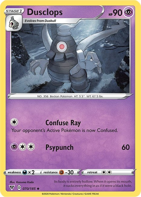 Dusclops (070/185) (SWSH04: Vivid Voltage)