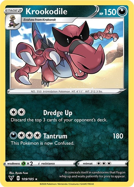 Krookodile (109/185) (SWSH04: Vivid Voltage)