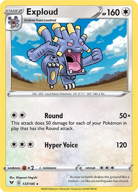 Exploud (137/185) (SWSH04: Vivid Voltage)