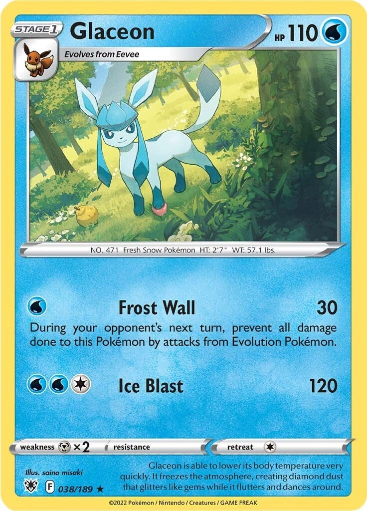 Glaceon (038/189) (SWSH10: Astral Radiance)