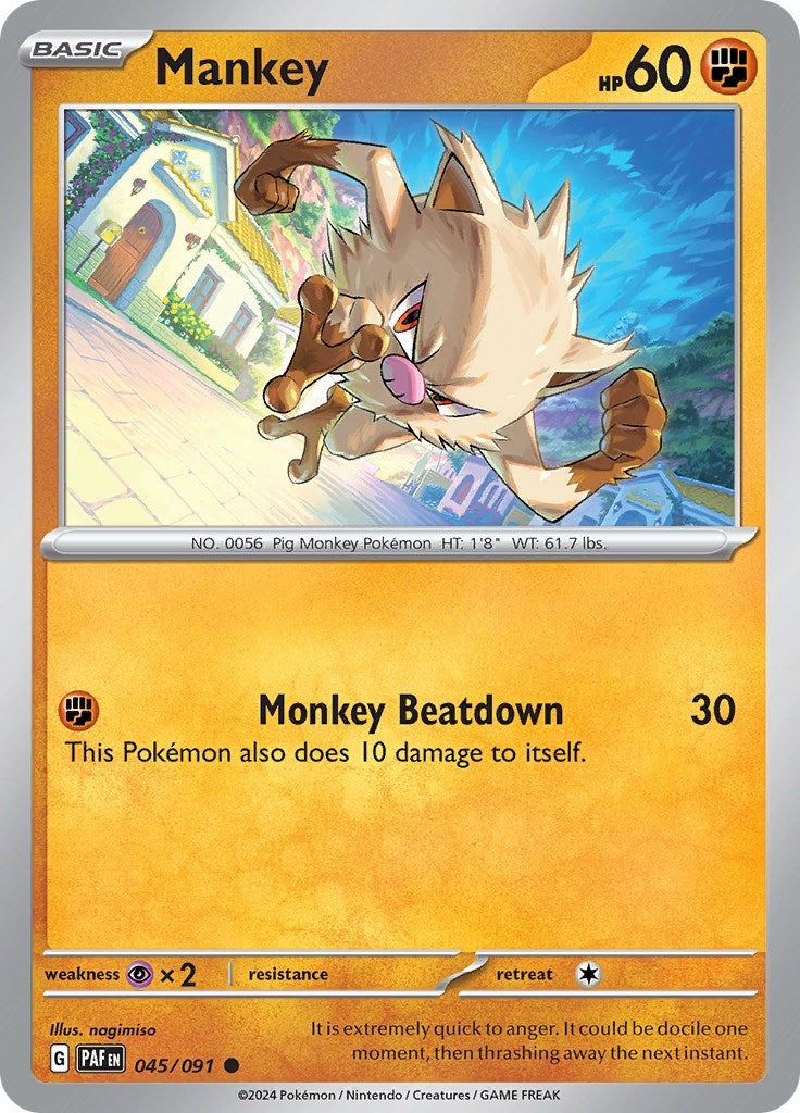 Mankey (045/091) (SV: Paldean Fates)