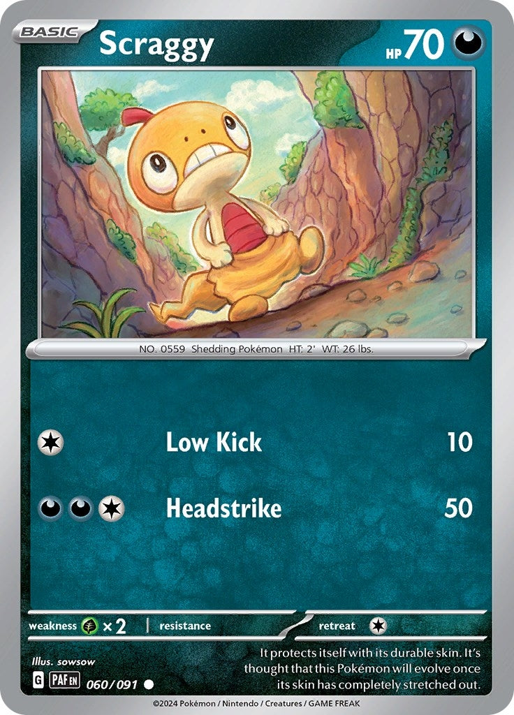 Scraggy (060/091) (SV: Paldean Fates)