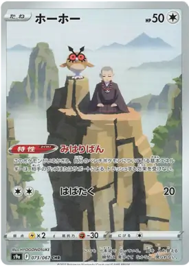 S9a 073/067 CHR AR Art Rare Hoothoot 