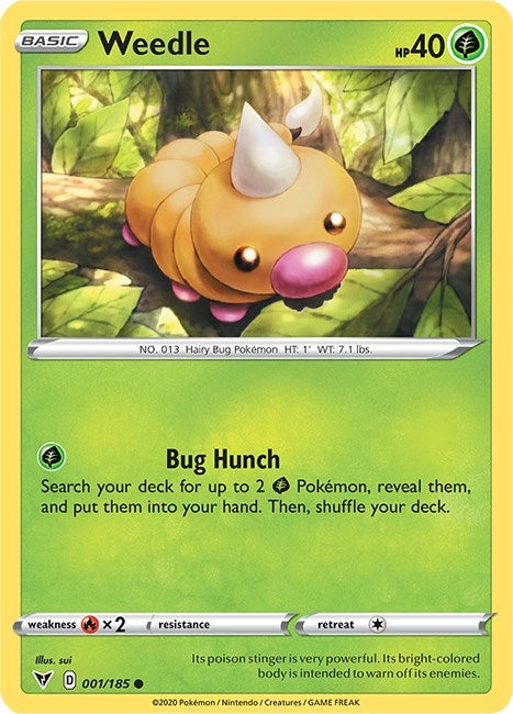 Weedle (001/185) (SWSH04: Vivid Voltage)