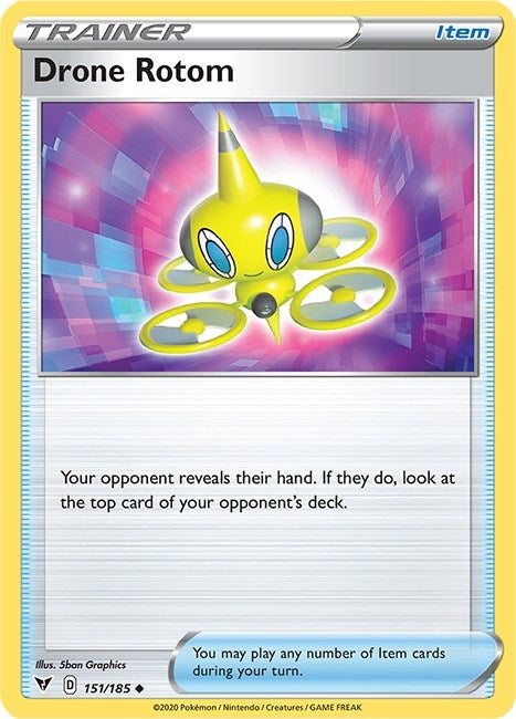 Drone Rotom (151/185) (SWSH04: Vivid Voltage)