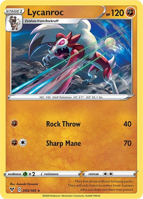 Lycanroc (095/185) (SWSH04: Vivid Voltage)