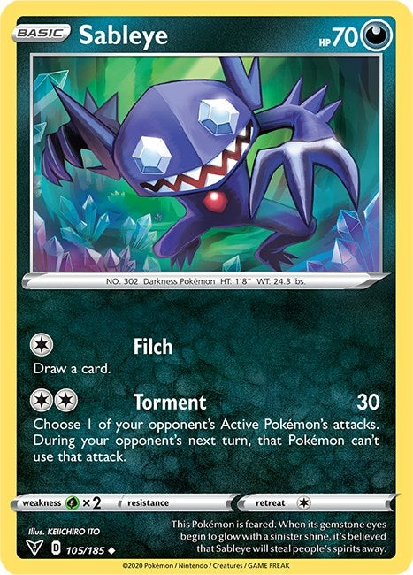 Sableye (105/185) (SWSH04: Vivid Voltage)
