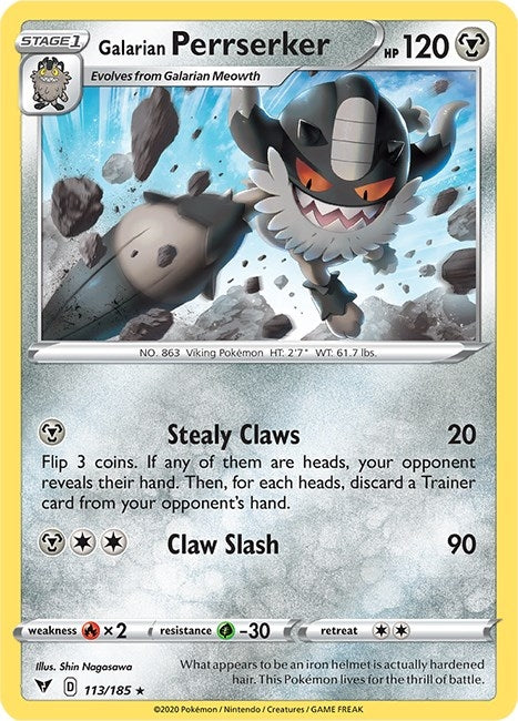 Galarian Perrserker (113/185) (SWSH04: Vivid Voltage)