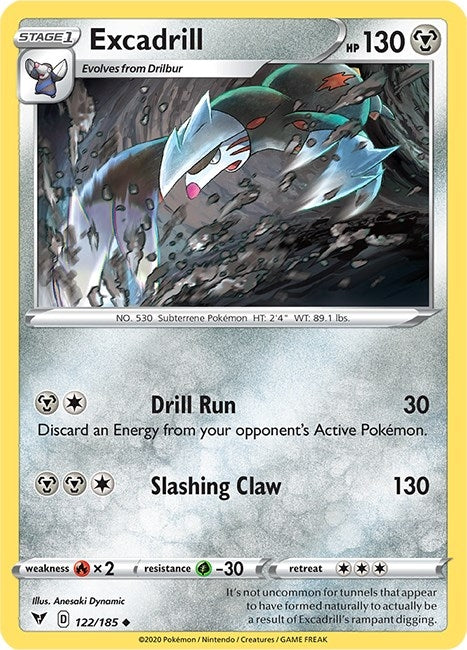 Excadrill (122/185) (SWSH04: Vivid Voltage)