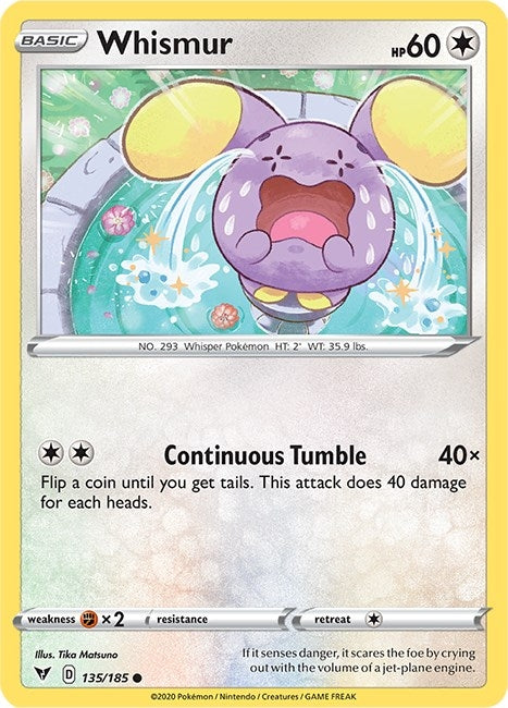 Whismur (135/185) (SWSH04: Vivid Voltage)