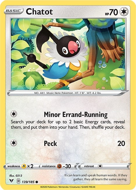 Chatot (139/185) (SWSH04: Vivid Voltage)