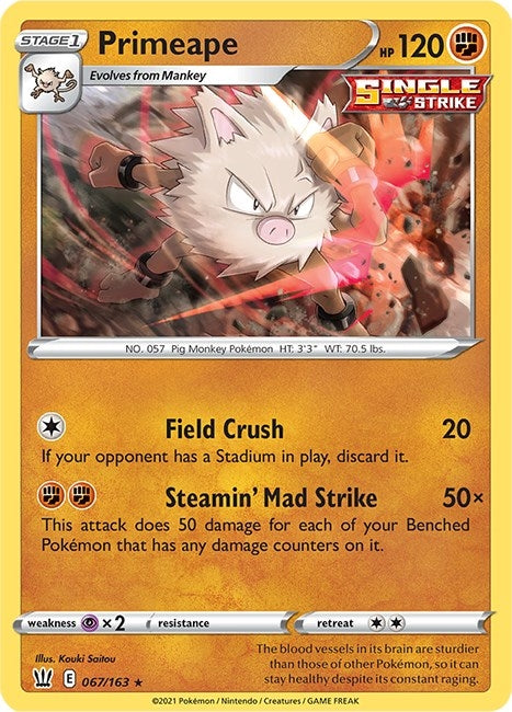 Primeape (067/163) (SWSH05: Battle Styles)