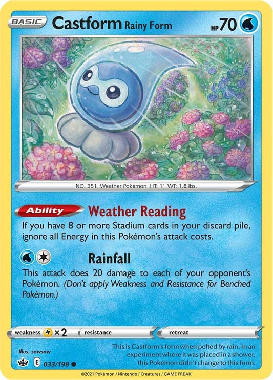 Castform Rainy Form (033/198) (SWSH06: Chilling Reign)