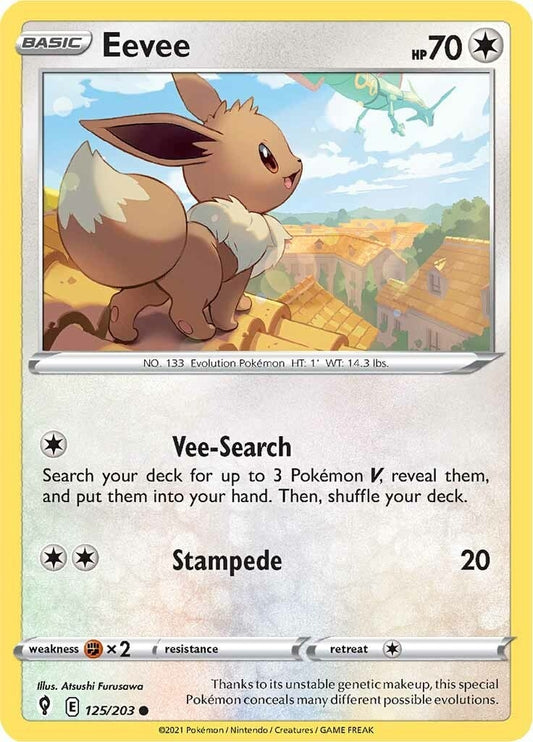Eevee (125/203) (SWSH07: Evolving Skies)