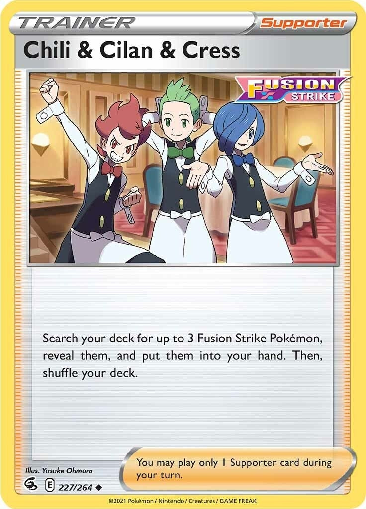 Chili & Cilan & Cress (227/264) (SWSH08: Fusion Strike)
