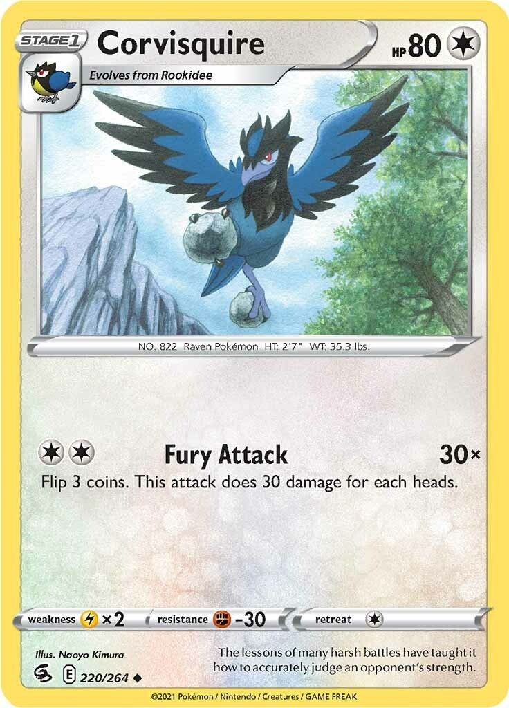 Corvisquire (220/264) (SWSH08: Fusion Strike)