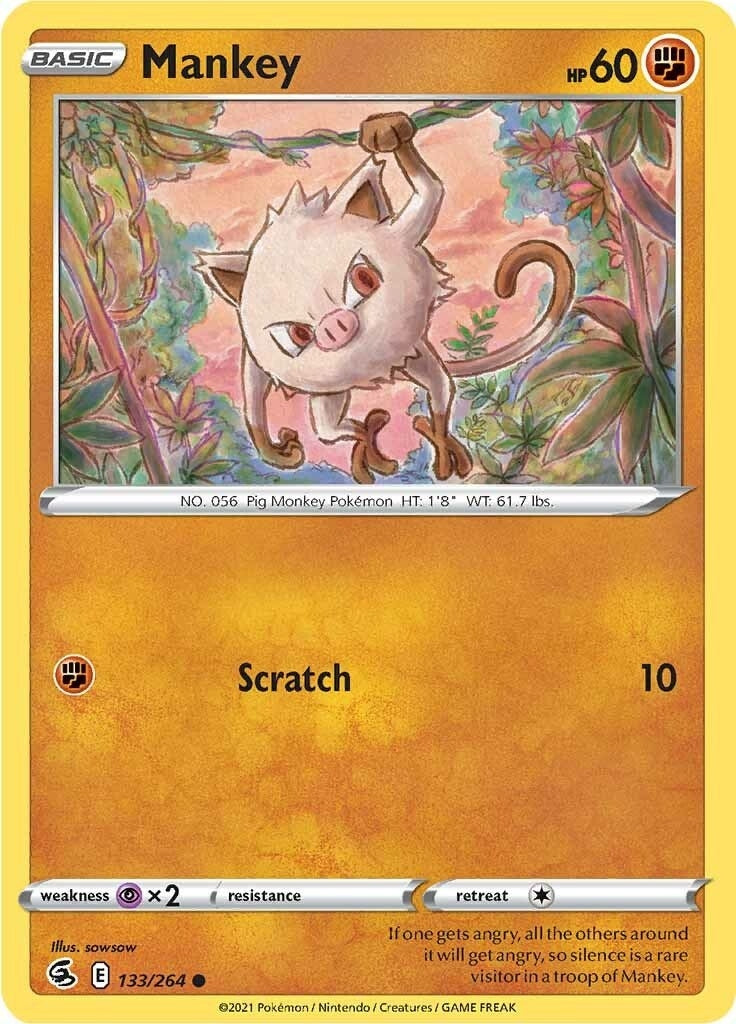 Mankey (133/264) (SWSH08: Fusion Strike)