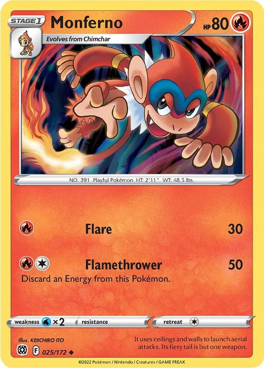 Monferno (025/172) (SWSH09: Brilliant Stars)