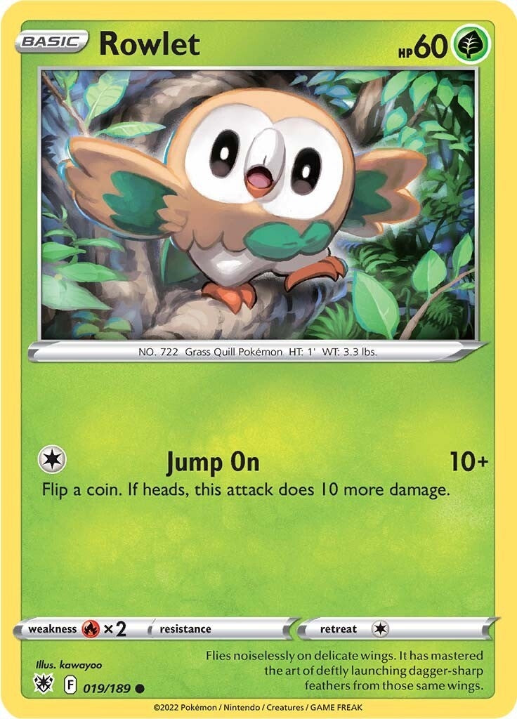 Rowlet (019/189) (SWSH10: Astral Radiance)