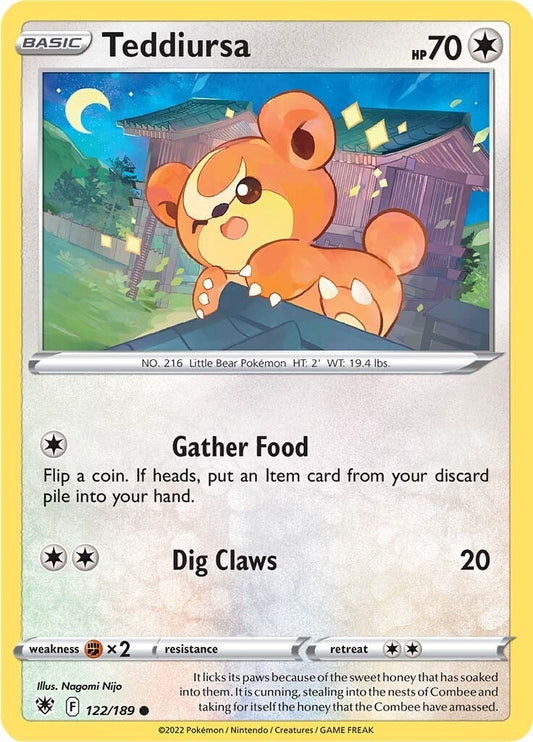 Teddiursa (122/189) (SWSH10: Astral Radiance)