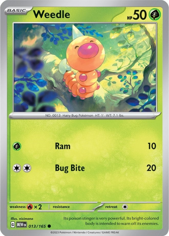 Weedle (013/165) (SV: Scarlet & Violet 151)