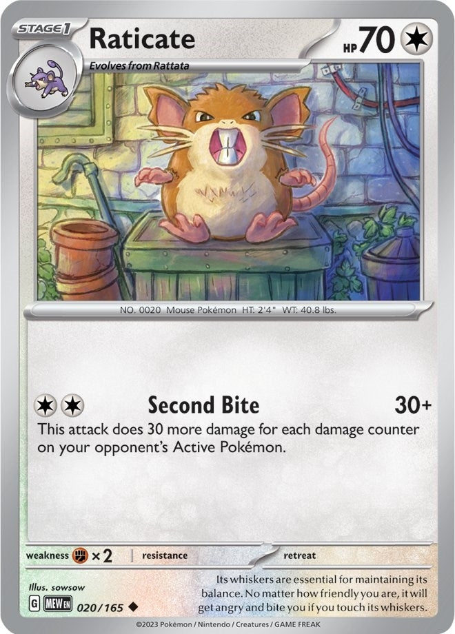 Raticate (020/165) (SV: Scarlet & Violet 151)