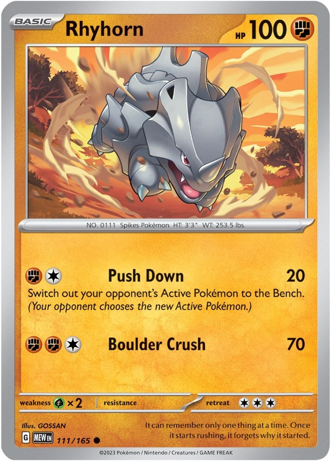 Rhyhorn (111/165) (SV: Scarlet & Violet 151)
