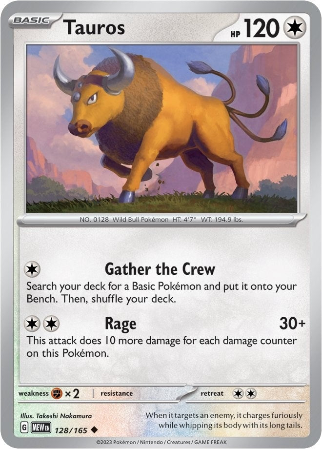 Tauros (128/165) (SV: Scarlet & Violet 151)
