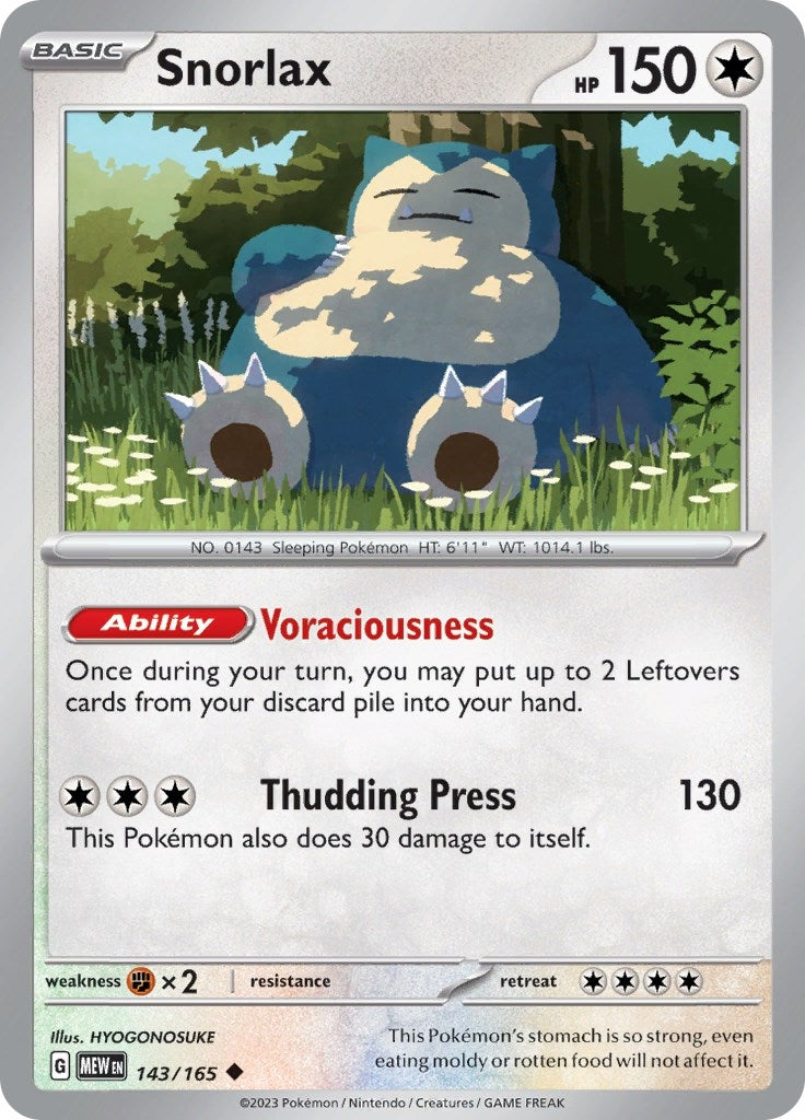 Snorlax (143/165) (SV: Scarlet & Violet 151)
