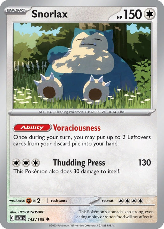 Snorlax (143/165) (SV: Scarlet & Violet 151)