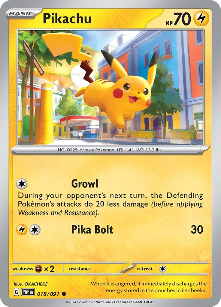 Pikachu (018/091) (SV: Paldean Fates)