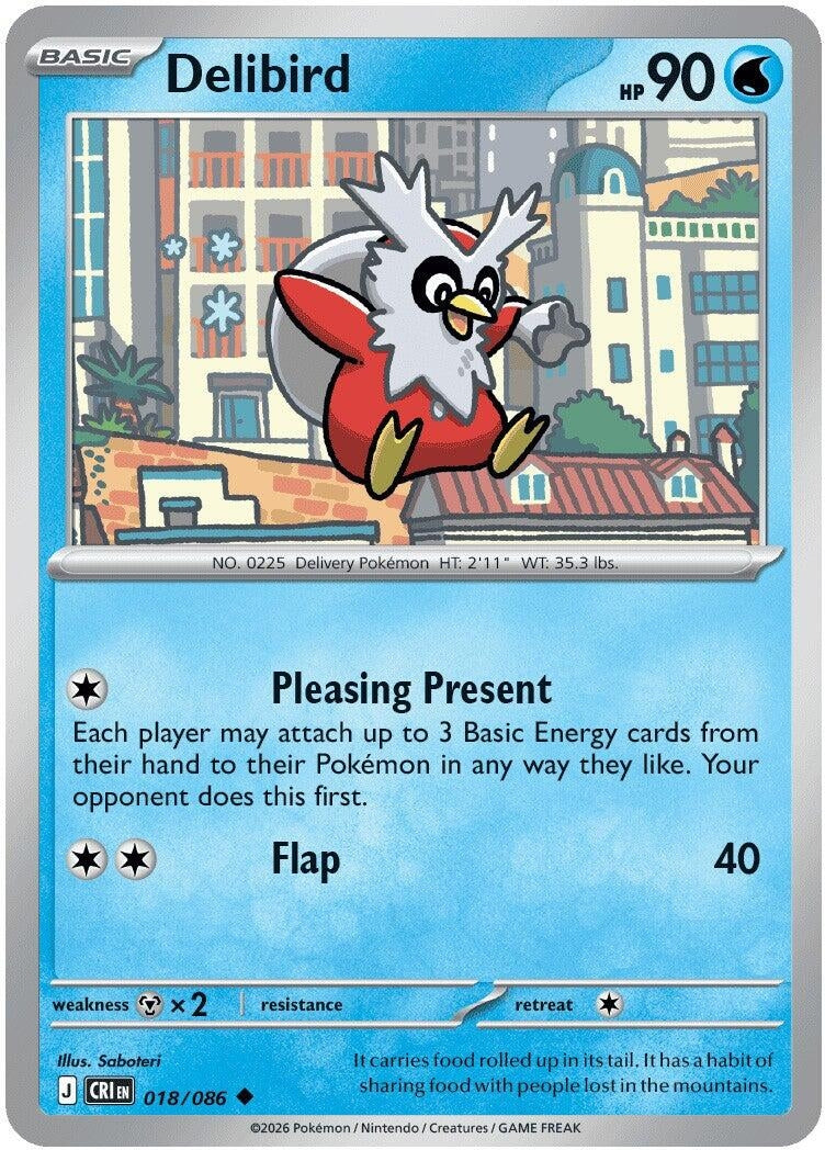 Delibird (018/086) (ME04: Chaos Rising)