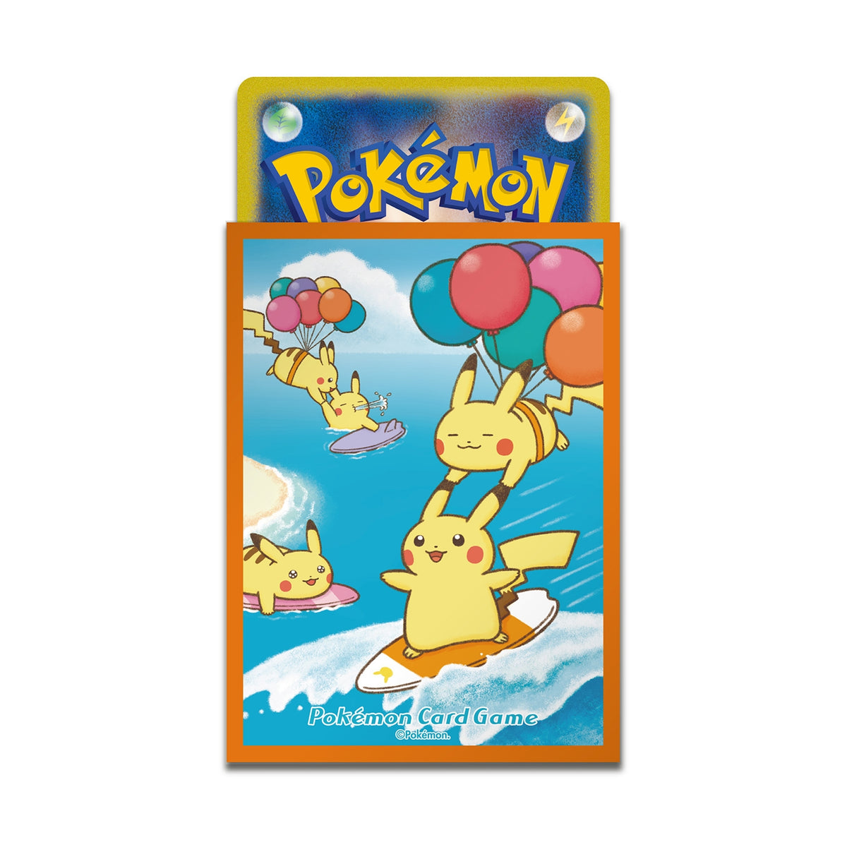 Pokémon Trading Card Game Deck Shield - card sleeves Surfing Pikachu & Flying Pikachu [Orange]